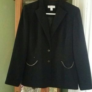 Dress Barn Black Fully Lined Blazer
